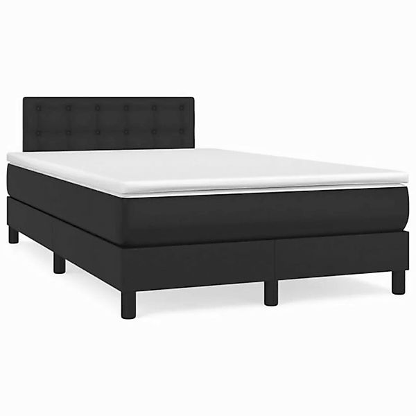 vidaXL Boxspringbett mit Matratze Schwarz 120x200 cm Kunstleder1389808 günstig online kaufen