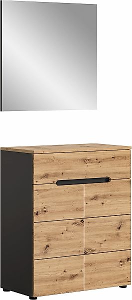 INOSIGN Garderoben-Set "Garderobenkombination Rehat, Breite 80cm,in Basalt günstig online kaufen