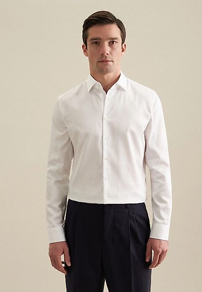 seidensticker Businesshemd "Schwarze Rose", Slim Kentkragen Uni günstig online kaufen