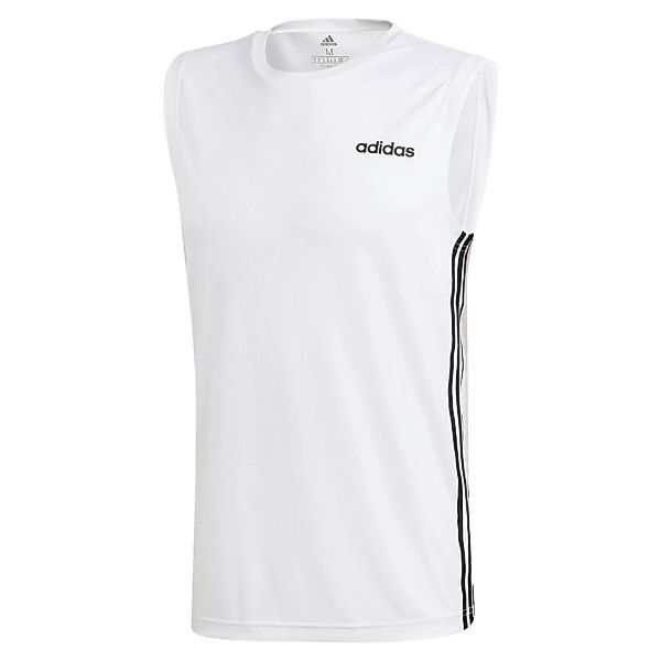Adidas Design 2 Move 3 Stripes Ärmelloses T-shirt 2XL White günstig online kaufen
