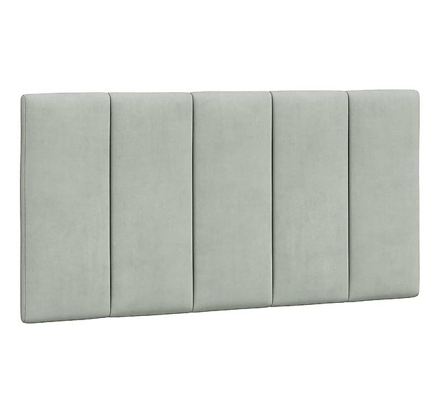 vidaXL Bett Kopfteilkissen "Hanko" Hellgrau 100 cm Samt (1-tlg) günstig online kaufen