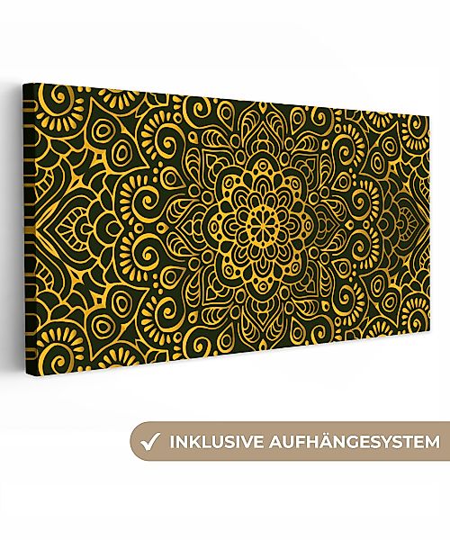 OneMillionCanvasses® Leinwandbild Panorama Mandala indisches Muster, günstig online kaufen