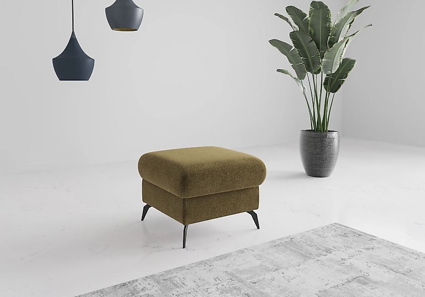 Home affaire Polsterhocker "Rochelle" 1 Stk. tlg. moderne 15 cm Metallfüße günstig online kaufen