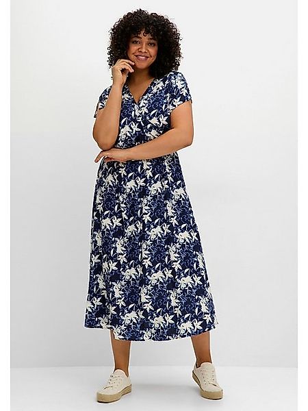 Sheego Druckkleid Große Größen in Wickeloptik, mit Alloverdruck günstig online kaufen