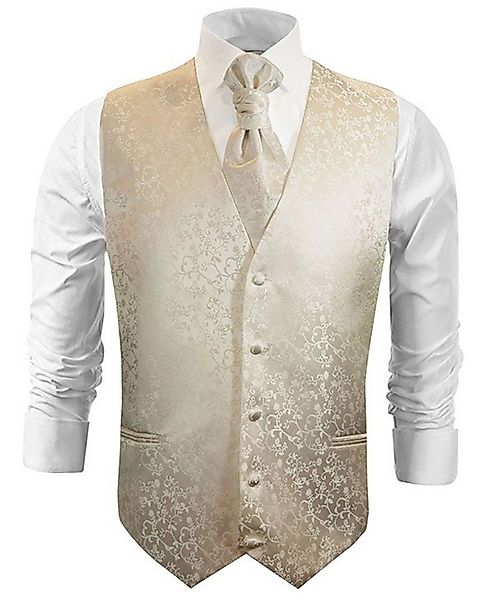 Paul Malone Anzugweste Herren Hochzeitsweste mit Plastron Set 2tlg floral - günstig online kaufen