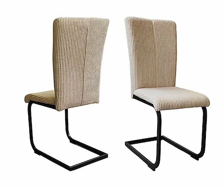 Home affaire Freischwinger »Oliver«, (Set), 2 St., Cord, Stuhl belastbar bi günstig online kaufen