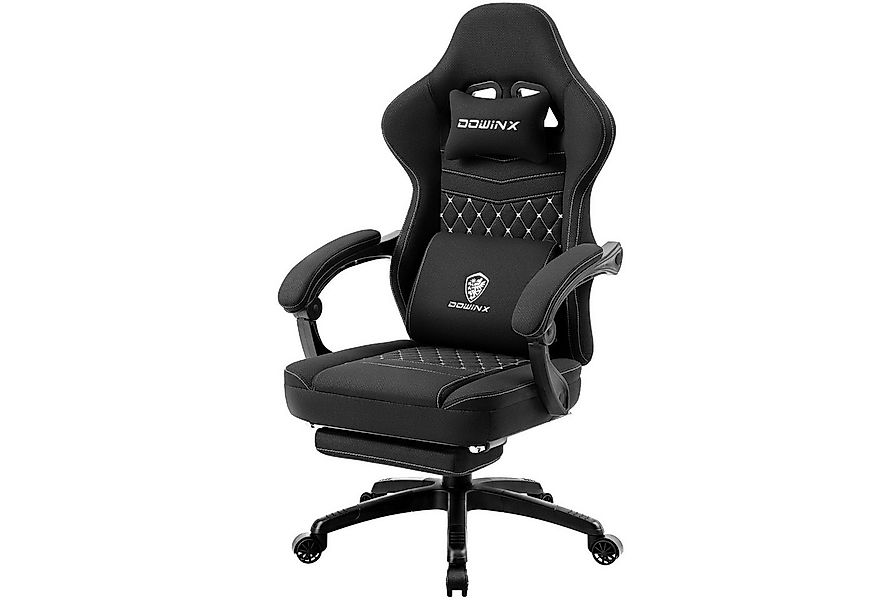 Dowinx Gaming-Stuhl Stoff-Massage-Gaming-Stuhl mit Fußstütze, ergonomisches günstig online kaufen