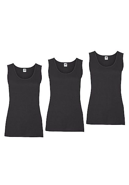 Fruit of the Loom Tanktop (Packung, 3-tlg) aus reiner Baumwolle, Rundhals günstig online kaufen