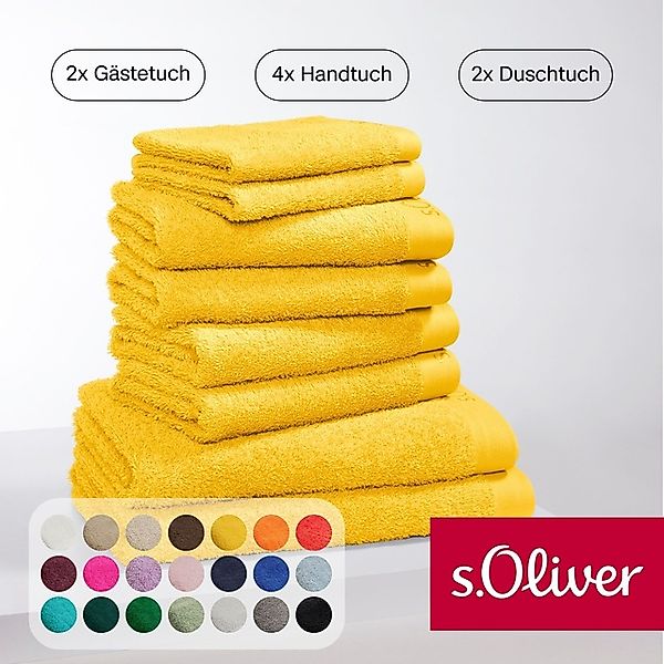 s.Oliver Handtuch Set »s.Oliver, Premium Qualität, 600 gr/m²«, (Set, 8 St., günstig online kaufen