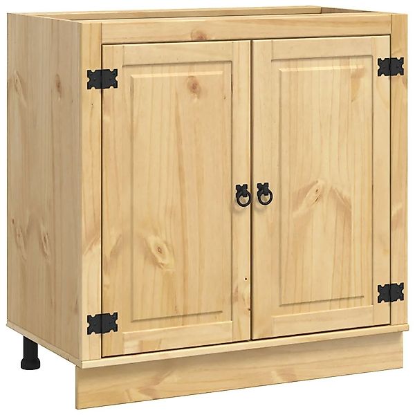 vidaXL Schrank mit Regal Honig 80 x 46 x 81,5 cm Massives Kiefernholz 42007 günstig online kaufen