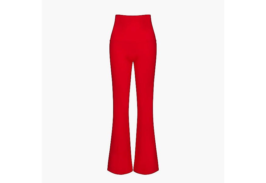 cfab by creamy fabrics Loungehose Cotton Flared Bootcut Leggings-Fire Red-L günstig online kaufen