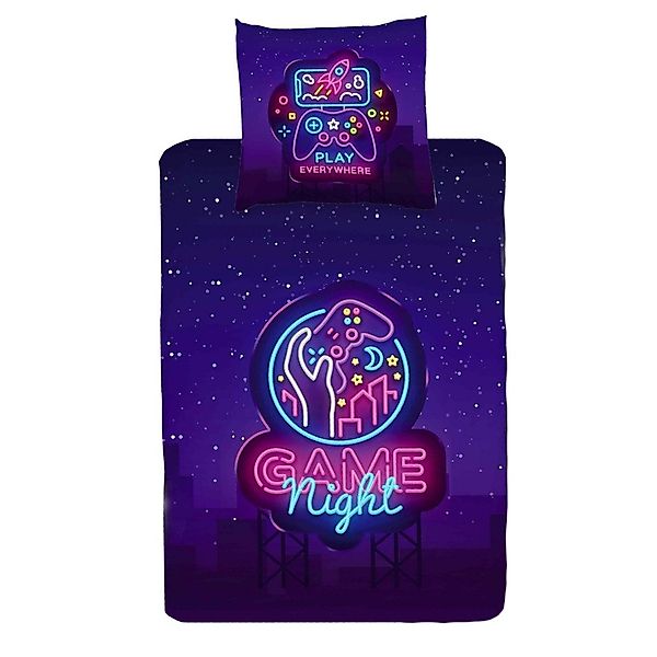 MTOnlinehandel Bettwäsche Gaming, Blue Light Lava, günstig online kaufen