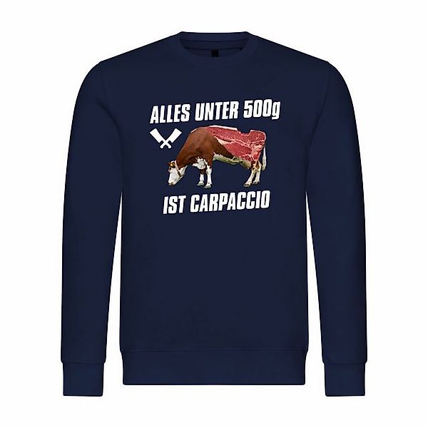 deinshirt Rundhalspullover Herren Pullover Alles unter 500g ist Carpaccio M günstig online kaufen