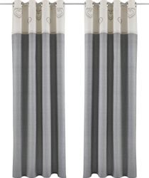 my home Gardine "Louis" Ösen 1 Stk. tlg. halbtransparent, aus Bio-Baumwolle günstig online kaufen