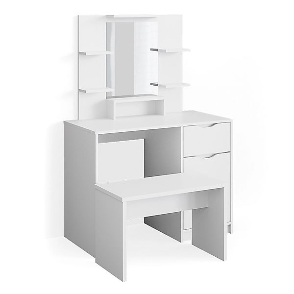 Vicco Schminktisch Ruben Little Weiß 100 cm mit Bank günstig online kaufen