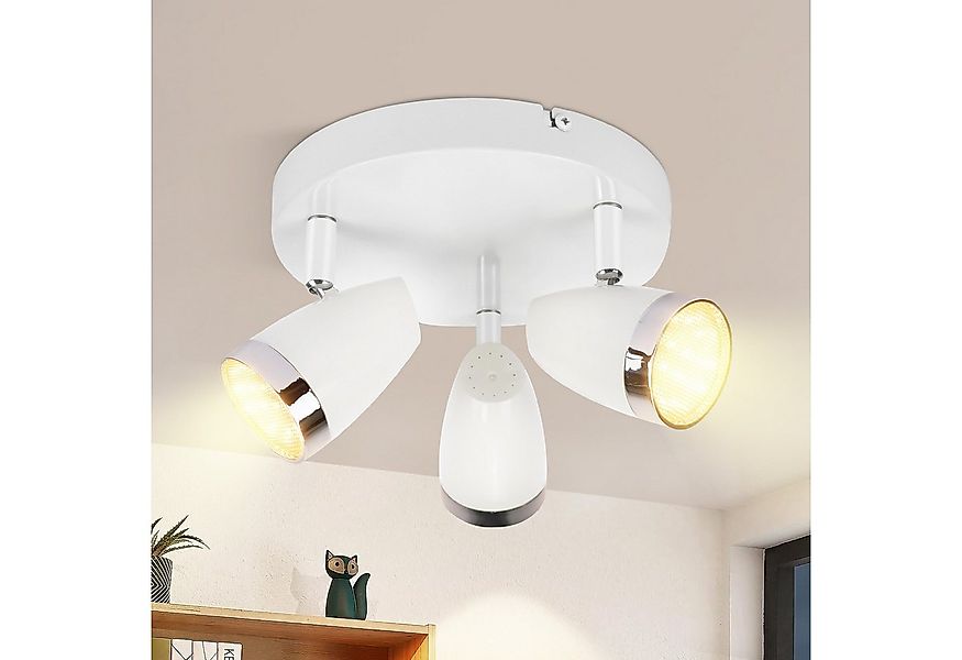 ZMH Deckenstrahler 1/2/3/4 Flammig 4/6/12/16W Deckenlampe schwenkbar 350° W günstig online kaufen