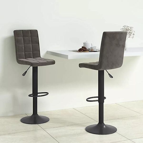 vidaXL Barhocker Barhocker 2 Stk. Dunkelgrau günstig online kaufen