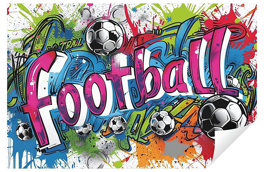 Wallarena Fototapete Kinderzimmer Jungen Graffiti Football günstig online kaufen