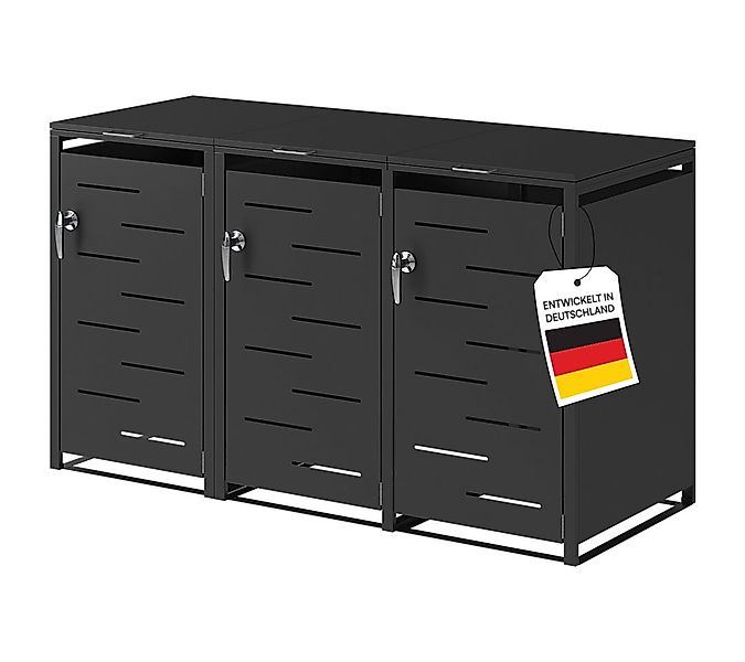 STEELSØN Mülltonnenbox Diorus 240L, abschließbar (Graphitschwarz, verfügbar günstig online kaufen