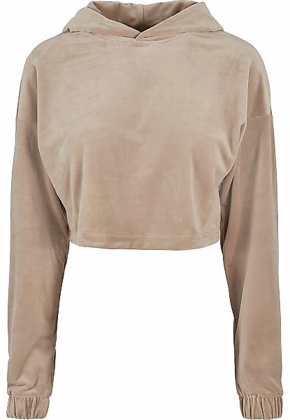 URBAN CLASSICS Hoodie "Urban Classics Damen Ladies Cropped Velvet Oversized günstig online kaufen