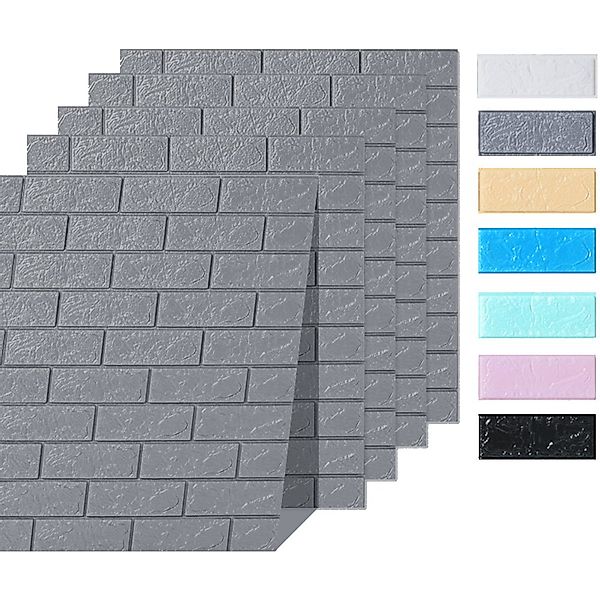 HOOZ Wandpaneel 5x Wandpaneele 3D-Ziegelsteinoptik 77x70x0,5 günstig online kaufen
