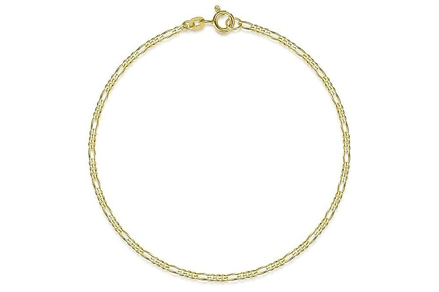 Silberkettenstore Goldarmband Figarokette Armband 2mm - echt 585 Gold, Läng günstig online kaufen