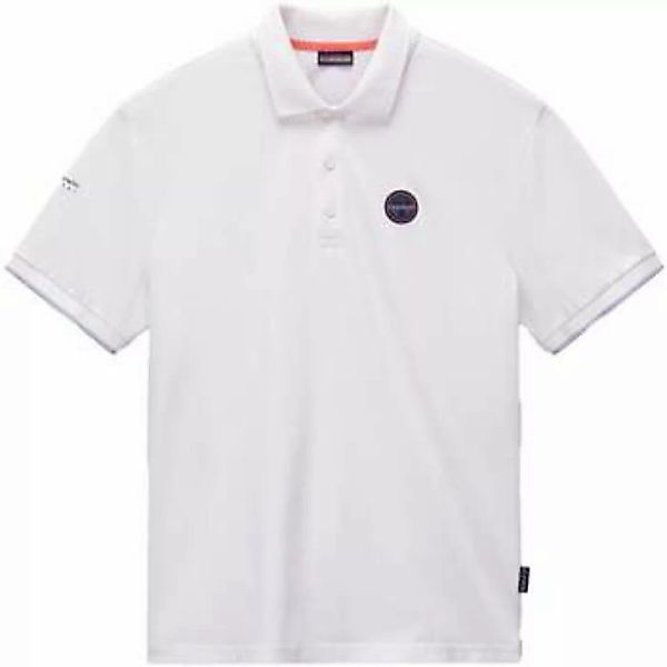 Napapijri  T-Shirts & Poloshirts E Badge Polo Shirt White Heron günstig online kaufen