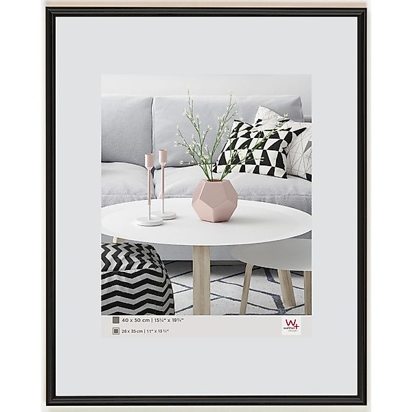 walther design Galeria Kunststoff Bilderrahmen  30x40 cm Schwarz günstig online kaufen