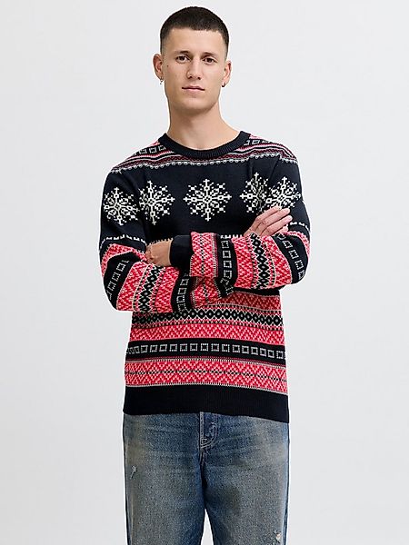 Jack & Jones Strickpullover JJXMAS NOEL KNIT CREW NECK günstig online kaufen
