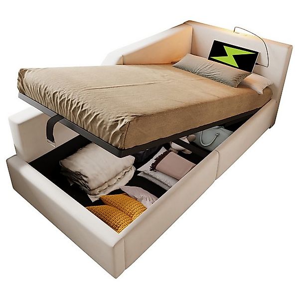 Gotagee Polsterbett Tagesbett 90x200cm Daybett Schlafsofa Stauraum Jugendbe günstig online kaufen
