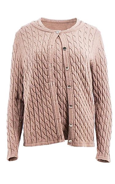 Passioni 2-in-1-Strickjacke Twinset im Zopfstrickmuster günstig online kaufen