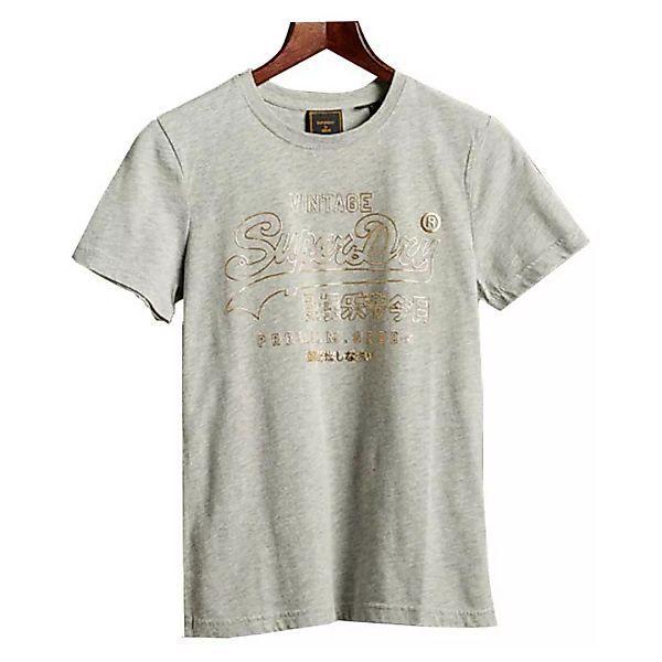 Superdry Vintage Logo Luster Kurzarm T-shirt L Grey Marl günstig online kaufen