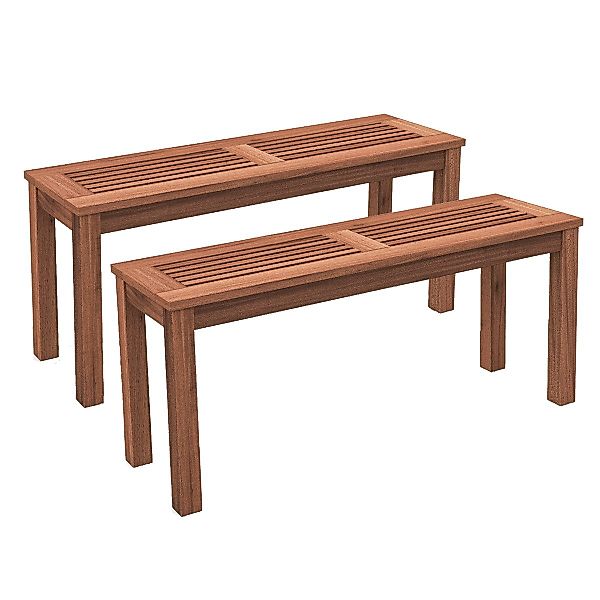 COSTWAY Gartenbank (2-St), wetterfest, 2-Sitzer Massivholz, günstig online kaufen
