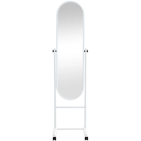 DELUKE Standspiegel MILANO Metall Weiß 40x42x155cm Mobiler Ganzkörperspiege günstig online kaufen