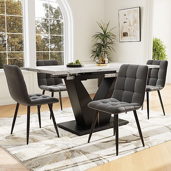 OKWISH Esstisch Langer Tisch,Moderne Esstisch,Esstisch-Set (5-teiliges günstig online kaufen