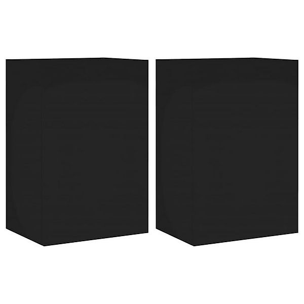 vidaXL TV-Schrank TV-Wandschränke 2 Stk. Schwarz 40,5x30x60 cm Holzwerkstof günstig online kaufen