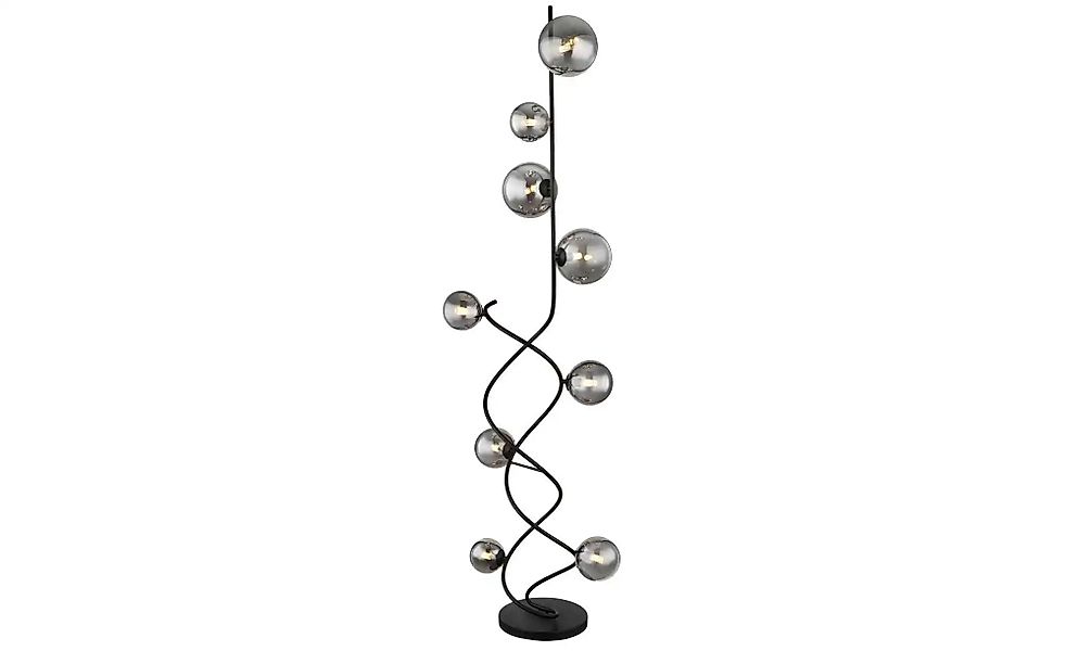 Globo LED-Stehleuchte Riha Ø 25 cm Metall Schwarz Matt günstig online kaufen