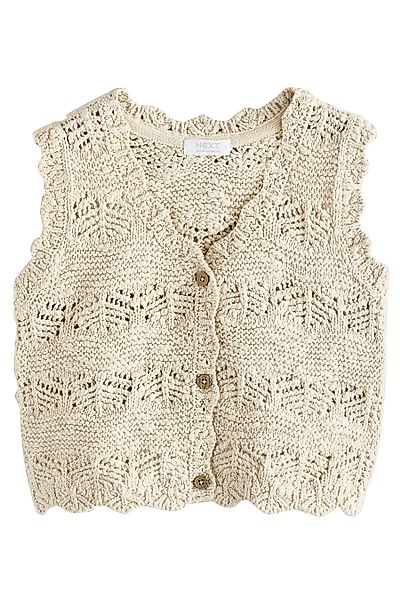 Next Anzugweste Häkel-Weste aus 100 % Baumwolle günstig online kaufen