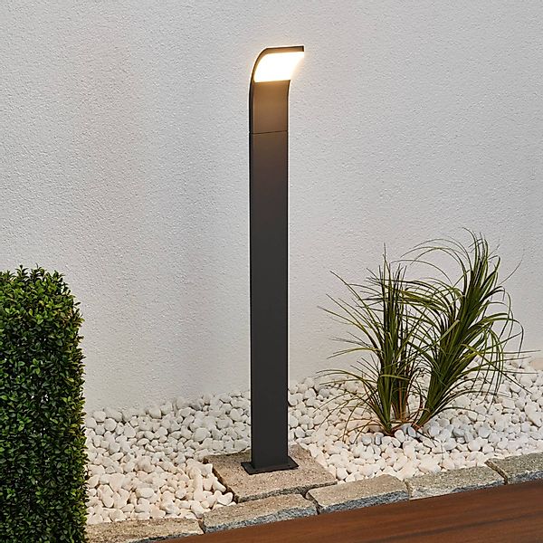 Lucande LED-Wegelampe Timm, 100 cm, anthrazit, Metall, IP54 günstig online kaufen