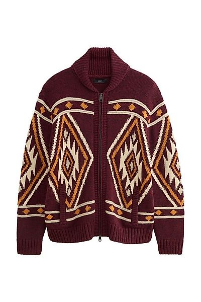 Next Norwegerpullover Regular Fit Strickjacke mit RV + Fairisle-Muster (1-t günstig online kaufen