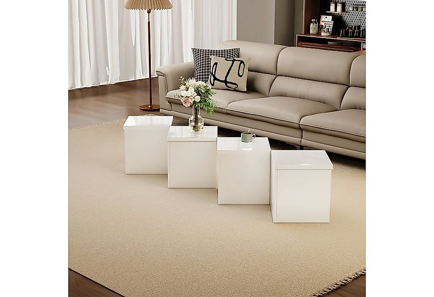 Merax Couchtisch (1-St), Beistelltisch Sofatisch mit hochglanz Tischplatte, günstig online kaufen