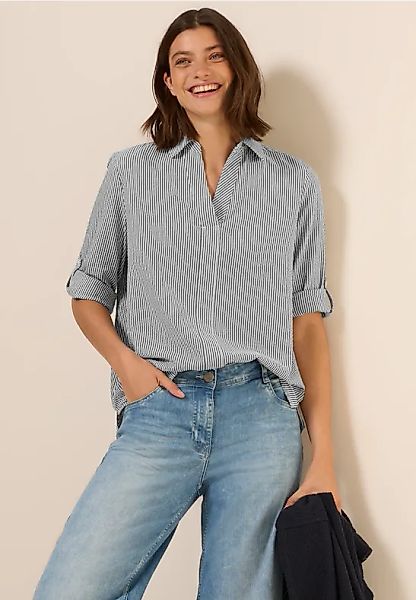 Gestreifte Seersucker Bluse günstig online kaufen
