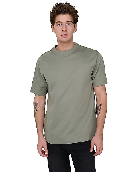 Only & Sons Herren Rundhals T-Shirt ONSFRED - Relaxed Fit günstig online kaufen