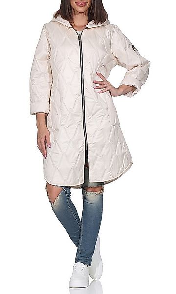 simaranda Langjacke Steppjacke lang stylischer Trenchcoat 5343 mit Kapuze günstig online kaufen