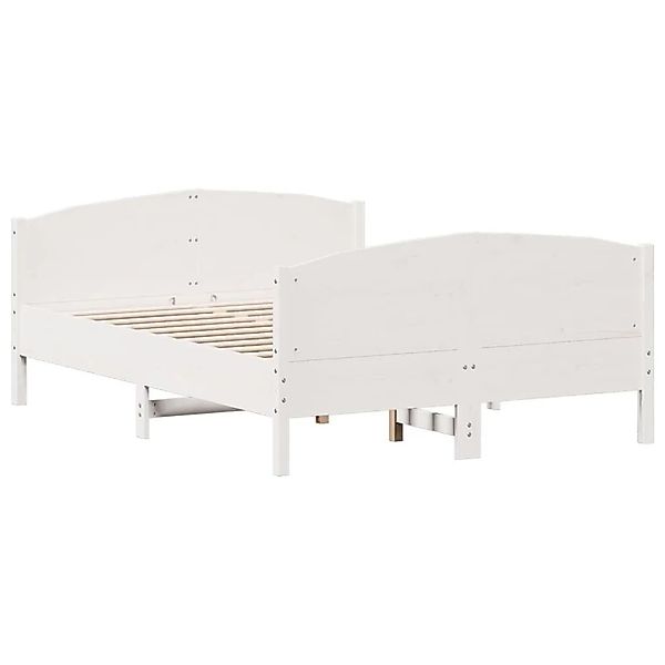 vidaXL Massivholzbett ohne Matratze Weiß 160x200 Kiefernholz 3216168 günstig online kaufen
