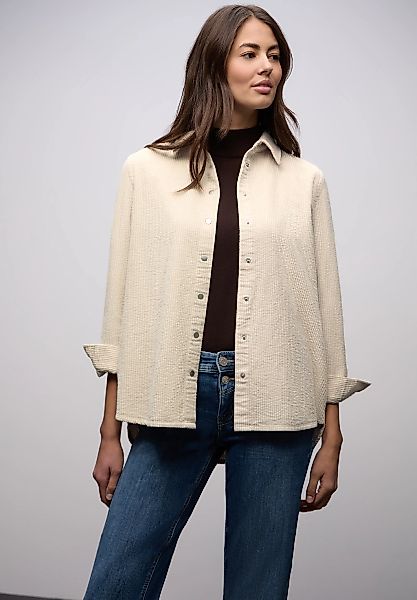 STREET ONE Langarmbluse Cord-Qualität mit Druckknöpfen günstig online kaufen