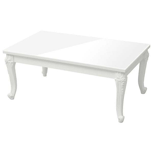 furnicato Couchtisch Hochglanz-Weiß 100x50x42 cm Holzwerkstoff günstig online kaufen