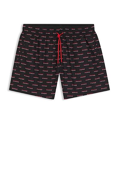 HUGO Badehose durchgehender Split-Logo-Print, Verstellbarer Tunnelzug am Bu günstig online kaufen