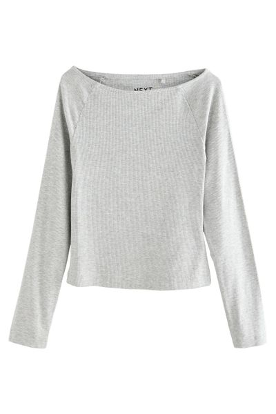 Next Blusenshirt Langarmoberteil mit offenem U-Boot-Ausschnitt günstig online kaufen