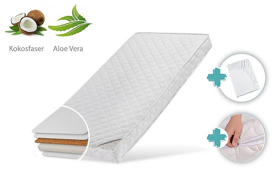 Kindermatratze KOKOS mit gestepptem Aloe Vera-Bezug, günstig online kaufen